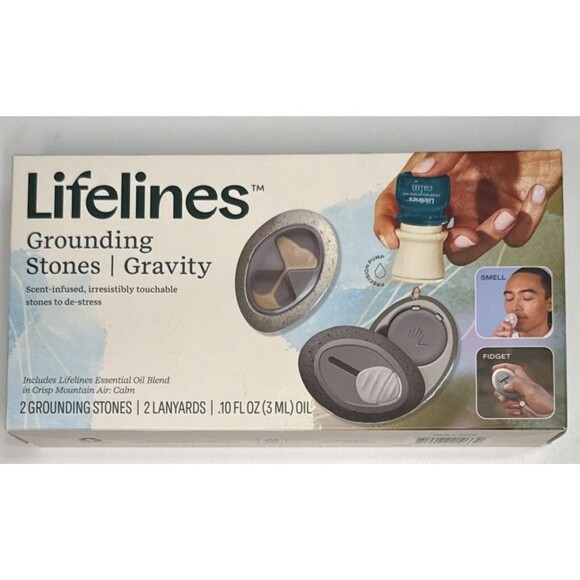 Lifelines Scent-Infused Grounding 2 Stones Meditative Oil,Crisp Mountain Air 3ML - Picture 1 of 5